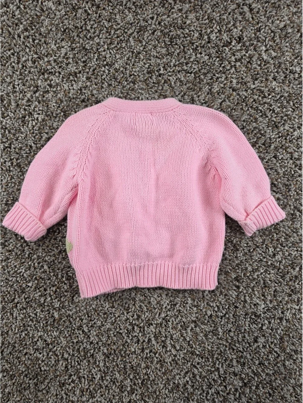 Baby Gap 3-6M Pink knit cardigan w/embroidered sheep graphic